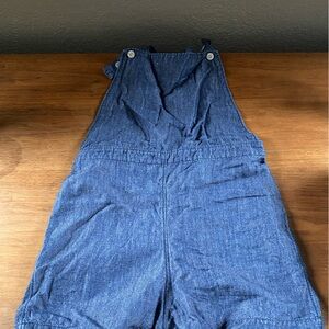 Kids cotton/kinen  Blue short Overalls